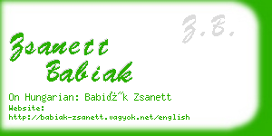 zsanett babiak business card